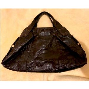 Matt & Nat Brown rice paper handbag